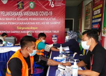 59 Warga Binaan Lapas Kelas II Sampit Jalani Vaksinasi