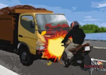 Tabrakan Maut Truk dan Sepeda Motor, 1 Orang Tewas di Tempat