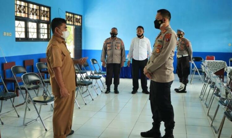 Kapolres Seruyan Cek Persiapan Launching Vaksinasi Anak 6-11 tahun