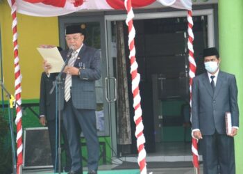 Kepala Kemenag Pulang Pisau Memimpin Upacara HAB ke - 76