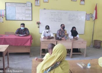 Pemdes Bukit Batu Sosialisasi Vaksinasi Anak Usia 6 Tahun Kepada Orang Tua Murid