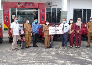 Dukung Penanganan Persampahan, Pemkab Pulpis Menerima 5 Unit Kendaraan Roda Tiga