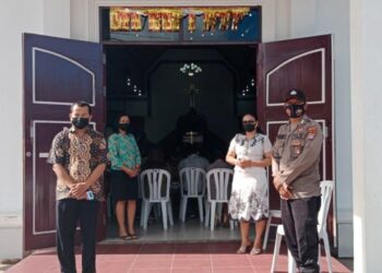 Polsek Seruyan Hilir Lakukan Pengamanan Ibadah Mingguan Umat Kristiani