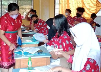 Suasana pelaksanaan PTM Terbatas. (Ist)