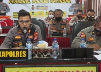 Kapolres Katingan Pimpin Pengarahan Kepada Jajaran Polsek