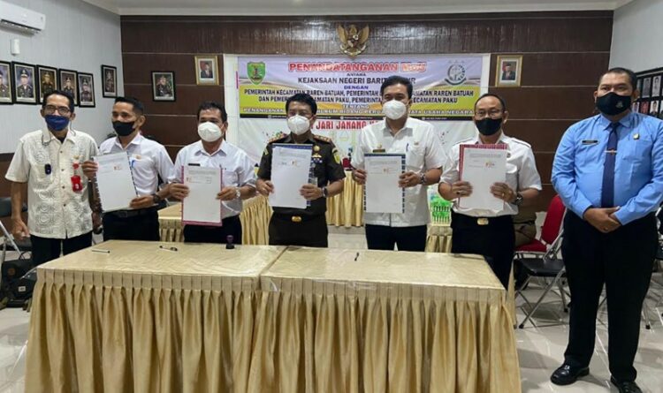 21 Desa di Bartim Teken MoU Dengan Kejari