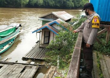 Polsek Seruyan Hulu Lakukan Cek Debit Air DAS Seruyan Hulu