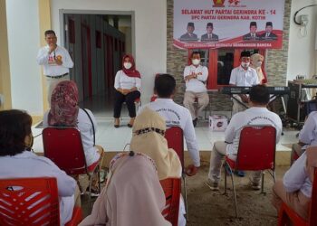 Rayakan HUT KE-14, DPC Gerindra Kotim Mengusulkan Prabowo Calon Presiden 2024
