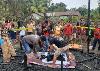 Rumah Warga Tewah Terbakar Satu Orang Tewas
