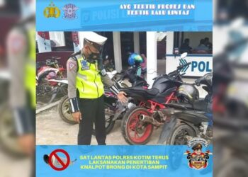 Satlantas Polres Kotim Terus Tingkatkan Penertiban Knalpot Brong