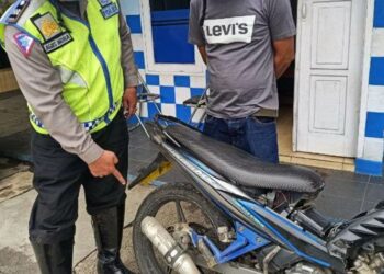 Satlantas Katingan Tindak 46 Kendaraan Roda Dua Akibat Gunakan Knalpot Brong