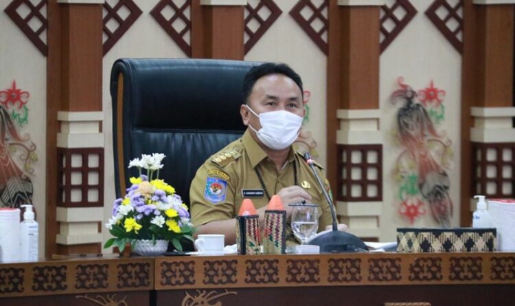 Gubernur Kalimantan Tengah H. Sugianto Sabran saat menyampaikan arahannya