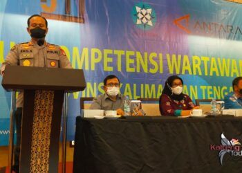 Perkuat Kemitraan, Kabidhumas Polda Kalteng Hadiri Uji Kompetensi Wartawan