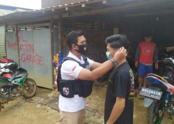 Polsek Seruyan Hulu Melaksanakan Patroli Sambang dan Sosialisasi Prokes kepada Masyarakat