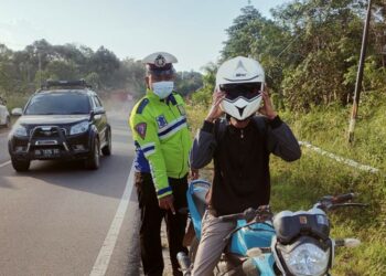 Sat Lantas polres Seruyan Berikan Efek Jera Pengguna Knalpot Brong