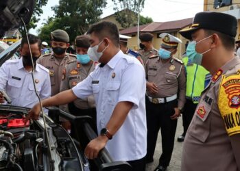 Tim Audit Kinerja Itwasda Polda Kalteng, pada saat melakukan pemeriksaan Sarpras milik Polresta Palangka Raya.