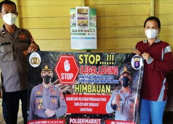 Stop Ilegal Loging, Polsek Marikit Berikan Edukasi Kepada Masyarakat.