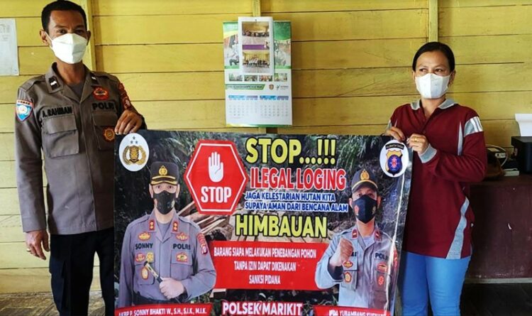 Stop Ilegal Loging, Polsek Marikit Berikan Edukasi Kepada Masyarakat.