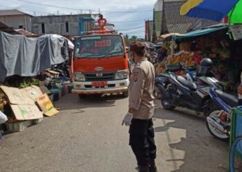 Kondisi pasar tradisional di pusat di wilayah Kabupaten Katingan, Selasa