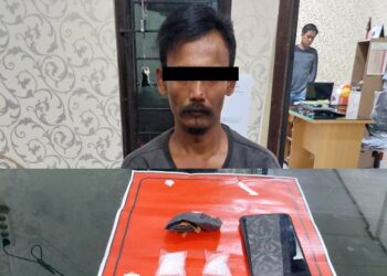 Miliki Sabu, Tukang Batu amankan Polisi