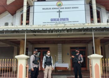Polresta Palangka Raya Amankan Gereja Dalam Perayaan Paskah Umat Kristiani
