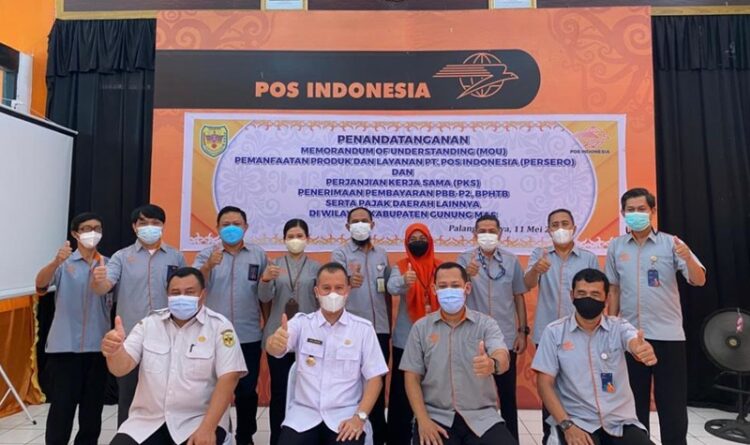 Pemda Gumas Teken MoU dengan PT Pos Indonesia, Sekarang Bisa Bisa Bayar Pajak di Pos