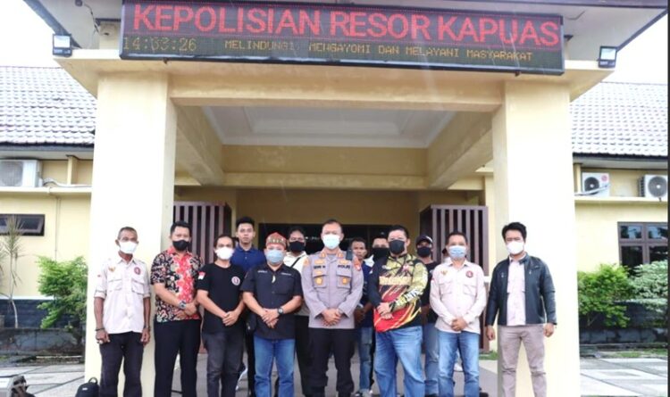 Polres Kapuas Terima Kunjungan Laskar Nusantara dan Fordayak