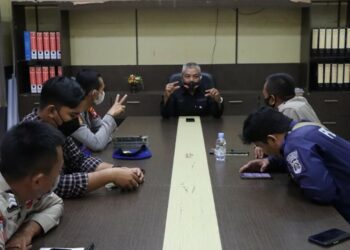 Personil Bagops Polres Seruyan Ikuti Anev Media Online