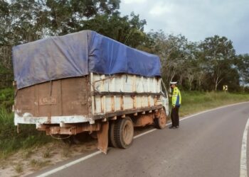 Sat Lantas polres Seruyan Lakukan Pemeriksaan Kapasitas Kendaraan ODOL