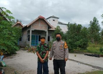 Bhabinkamtibmas Polsek Seruyan Hilir Sosialisasi Larangan Bakar Hutan