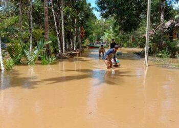 Kondisi banjir di wilayah Kecamatan Bukit Raya, belum lama ini.