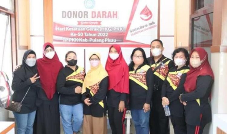 Memperingati HKG Ke 50, TP PKK Pulang Pisau Gelar Donor Darah