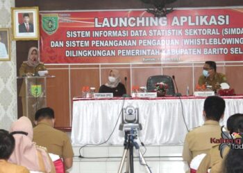 Pj Bupati Barsel Meluncurkan 2 Buah Aplikasi