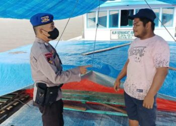 Satpolairud Polres Seruyan Berikan Imbauan Kamtibmas Kepada Masyarakat