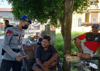 Satpolairud Polres Seruyan Himbau Masyarakat Taati Prokes Covid-19