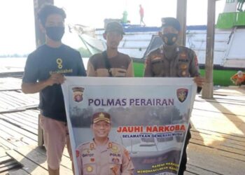 Satpolairud Polres Seruyan Himbau Masyarakat Tentang Bahaya Narkoba