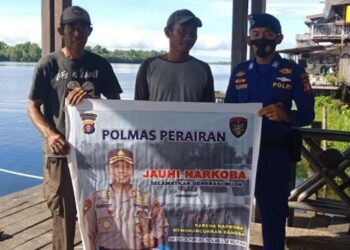 Satpolairud Polres Seruyan Himbau Masyarakat Untuk Hindari Narkoba