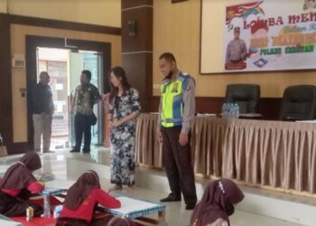 Semarakkan Hari Bhayangkara ke-76, Sat Lantas Polres Seruyan Gelar Lomba Mewarnai