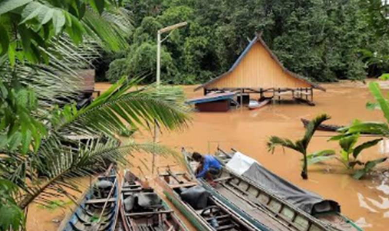 Kondisi banjir di wilayah Kecamatan Bukit Raya, belum lama ini.