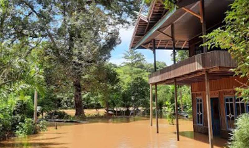 Kondisi banjir di wilayah Kecamatan Bukit Raya, belum lama ini.