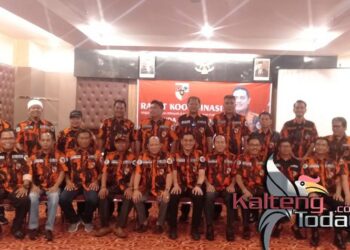 Foto bersama MPW dan MPC Pemuda Pancasila Kalteng. (Mulia Gumi)