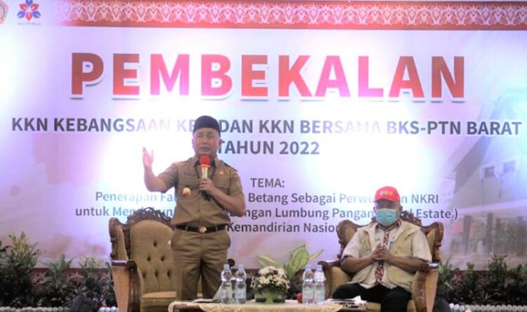 Gubernur Kalteng Sugianto Sabran Beri Pembekalan KKN Kebangsaan ke-X Tahun 2022 kepada seluruh Mahasiswa se-Indonesia