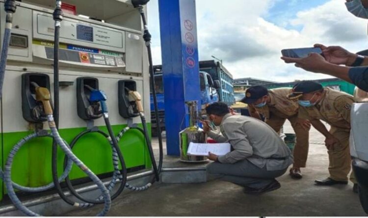 Kondisi SPBU yang ada di Kasongan, belum lama ini.