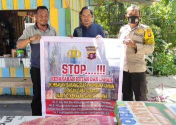 Polsek Pahandut Terus Gencarkan Sosialisasi Larangan Pembakaran Hutan dan Lahan