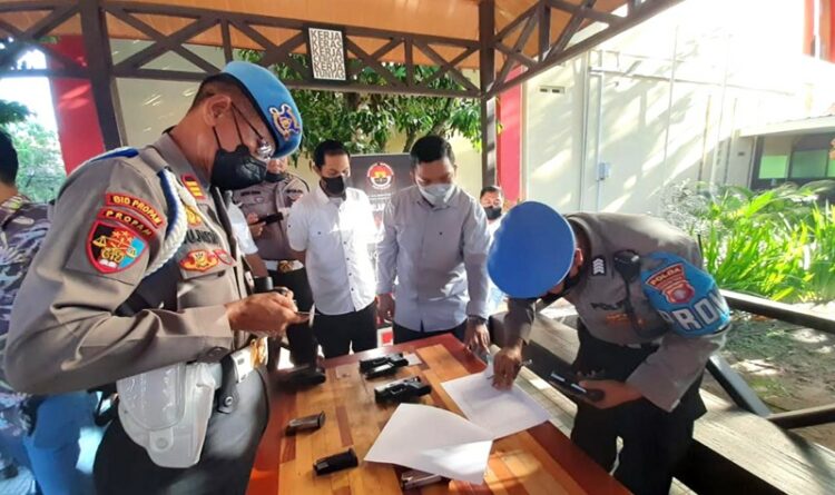 Ditresnarkoba Polda Kalteng Lakukan Pemeriksaan Senpi Anggota