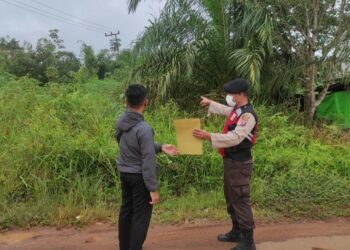Polsek Danau Sembuluh Sosialisasi Maklumat Kapolda Tentang Karhutla