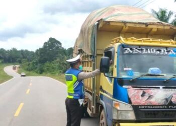 Sat Lantas Polres Seruyan Lakukan Pemeriksaan Kendaraan ODOL