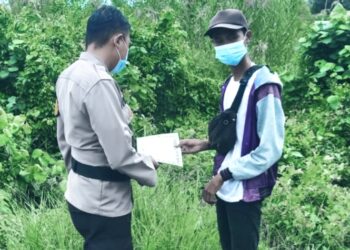 Bhabinkamtibmas Polsek Seruyan Hilir Sosialisasikan Larangan Membakar Hutan