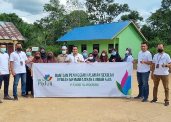 Gunakan Abu Sisa Batu Bara, PLN Renovasi Halaman Sekolah di Pulang Pisau