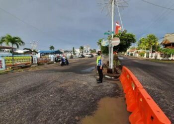 Cegah Kemacetan Satlantas Polres Seruyan Laksanakan Pengaturan Pagi Hari.